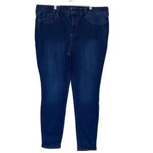 NYDJ Women's Size 16 Skinny‎ Dark Wash Denim Lift Tuck Jeans